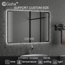 Custom made Smart LED Bathroom wall-mounted Mirror Anti-fog bath backlit Mirror Makeup Mirror Bluetooth-compatible speaker 2024 - buy cheap