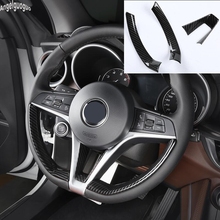 angelguoguo Carbon Fiber Style Decoration Car Steering Wheel Frame Trim Sticker Cover For Alfa Romeo Stelvio Giulia accessories 2024 - buy cheap