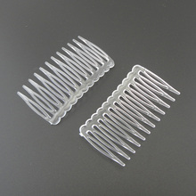 30PCS 3.8cm*6.8cm 12teeth Clear Plain Plastic Hair Combs for diy headpieces transparent white mini side combs for crown tiaras 2024 - buy cheap