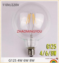 G125 Edison Bulb Big light bulb 2W 4W 6W 8W filament led bulb E27 clear glass indoor lighting lamp 110V 220V vintage retro lamp 2024 - buy cheap