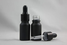 50pcs 10ml black Essential oil bottle / alumina lid glass dropper bottles / aromatherapy bottle 2024 - buy cheap