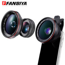 FANBIYA Smartphone Camera Lens 15x Macro Lenses + Mobile Phone 0.6x Super Wide Angle Lens 58mm SLR Clip Lens for iphone samsung 2024 - buy cheap