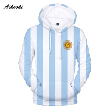 Aikooki Argentine National Flag 3D Hoodies Sweatshirts Men/Women Hooded 3D Print Argentina Flag Spring Winter Hoody Boys Coat 2024 - buy cheap