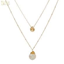 BOAKO Gold Color Pendant Choker Necklace Women Long Multilayer Chain Necklace Statement Roma Party Fashion Jewelry Boho Z5 2024 - buy cheap