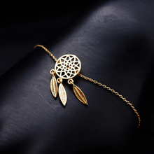 Pulsera con amuleto de atrapasueños para mujer, brazaletes bohemios, colgante de plumas, joyería con atrapasueños, Color plateado y dorado 2024 - compra barato