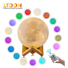 LTOON-Lámpara de Luna 3D con control remoto, recargable, 16 colores que cambian, luz nocturna, Luna Lunar, bebé, regalo de Navidad 2024 - compra barato