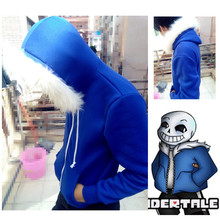 New Game undertale sans blue coat cosplay jacket costume Unisex hoodie sweatshirts man zipper hoodies top sweatshirt 2024 - buy cheap