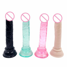 Yuelv mini dildo anal para mulheres, pênis realista com ventosa para ponto g, massagem vaginal, brinquedos adultos para iniciantes, produtos sexuais 2024 - compre barato