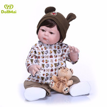 Muñeco realista de bebé recién nacido de 20 pulgadas, muñeco de bebé de cuerpo completo de vinilo de silicona con chupete, regalo para niños 2024 - compra barato