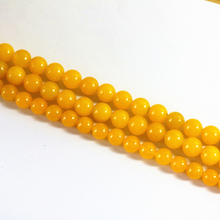 Yellow jades natural stone chalcedony 4mm 6mm 8mm 10mm 12mm new stone round loose beads diy charms jewelry B29 2024 - buy cheap