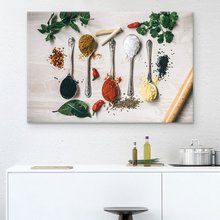 Quadros de lona arte da parede 1 peças picante molho pintura tempero cozinha decoração casa modular cartaz sala estar quadro 2024 - compre barato