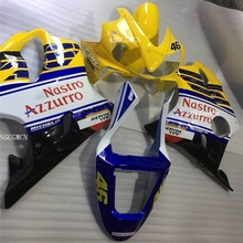 Sua carenagem em molde de injeção para honda cbr600, f4i 2001 a 2003, amarelo 01 01-03, preto e branco 2024 - compre barato