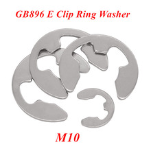 100pcs GB896 M10 E Clip Washer Ring Washer 10mm Circlip retaining ring for shaft fastener hardware 304 Stainless steel 2024 - buy cheap