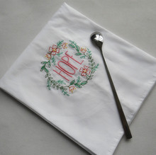 hope cotton embroidery  table napkin kitchen Restaurant napkin  coffee bar napkin high quality 2024 - buy cheap
