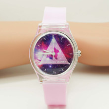 Relógios analógicos de pulso femininos wkit, relógio para meninas de quartzo com desenho de coelho rosa à prova d'água 2024 - compre barato