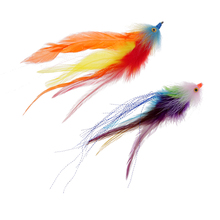 Moscas de pesca con mosca, gran Streamer surtido de colores brillantes, señuelo de pesca de trucha, salmón, cebo para pescar trucha, Streamer, 2 uds. 2024 - compra barato
