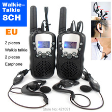 T-388 8 Channels Mini Walkie Talkie Travel Two Way Radio For Kid Children LCD Display Hf Transceiver Handheld Radio and Earphone 2024 - buy cheap
