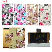 Dower me capa de couro para smartphone, capa de celular flip de couro pu com flores coloridas para blackview s6 em estoque m4 2024 - compre barato