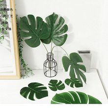 10pcs Small Medium Large Green Monstera Leaves Artificial Plants for Home Garden Decoration DIY Plants Wall plantas artificiais 2024 - buy cheap