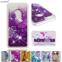 Capa de celular com glitter para huawei p smart, enjoy 7s, capa traseira com areia movediça de silicone 2024 - compre barato