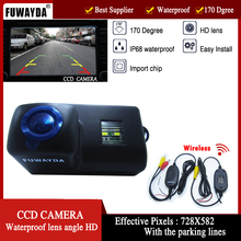 Fuwayda wrieless hd ccd câmera de visão traseira 420 linhas 170 ângulo visão ampla câmera cor backup do carro para peugeot parceiro tepee 2024 - compre barato