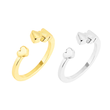 Модные регулируемые кольца с полым сердечком, дизайнерское кольцо в виде короны, подарок для девушек и женщин, парные кольца для девушек 2024 - купить недорого