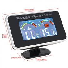 Voltímetro Digital LCD Universal para coche y camión, medidor de temperatura del agua con Sensor, 12V, 2 en 1 2024 - compra barato