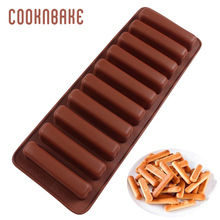 silicone cake bakeware tool clavate chocolate mold ice cube thumb biscuit molds cake decorations mould DIY christmas 10 lattices 2024 - buy cheap