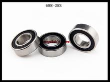 30pcs/Lot 688-2RS 688 RS 8x16x5mm The Rubber Sealing Cover Thin Wall Deep Groove Ball Bearing Miniature Bearing 2024 - buy cheap