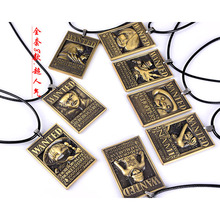 Anime Pirate King Monkey D Luffy Metal Necklace Trafalgar Law Embossed Pendant Men Women Nami 2024 - buy cheap