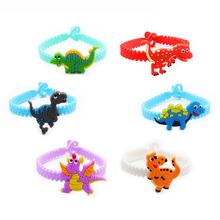 6pcs Jurassic Dinosaur Party Decoration Wristband Rubber Bangle Bracelets Kids Birthday Party Supplies 2024 - buy cheap