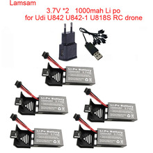 Batería li-po de 5 uds., 7,4 V, 1000mAh para Udi U842 U842-1 U818S RC Quadcopter, piezas de repuesto de drones 2024 - compra barato