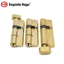 Gold Double Single Open Cylinder Hardware Indoor  80/85/90/95/100/105/110mm Lock Door Cylinder Brass Lock  Extended 3pcs key 2024 - buy cheap