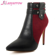 Lasyarrow-botas estilo stilettos, sapatos femininos de salto alto, ponta fina, tamanhos 32 a 46 2024 - compre barato