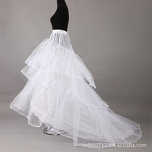 Белый черный кринолин Свадебный подъюбник Нижняя юбка 2 Обручи с часовней поезд для свадебного платья 2024 - купить недорого