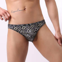 brand Men's Sexy Underwear Low-rise Leopard Print Briefs Male Panties Underpants U Convex Penis Pouch Cueca briefs 2024 - buy cheap