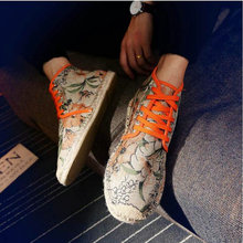 men Footwear Zapatos Hombre Shoes Lace Up Espadrilles Male Canvas Hemp Rope Driving  Fisherman flats Shoes A21-1313 2024 - buy cheap