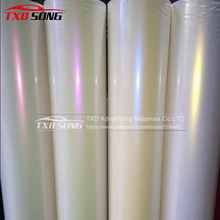 New arrival Whole roll Glossy pearl chameleon white film chameleon white pearl sticker with air bubbles with size:1.52*20m/roll 2024 - buy cheap