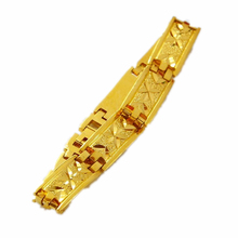 O transporte da gota 24k ouro cor jóias masculinas, atacado 24k ouro cor 12mm cinta corrente braclet para homem 8 polegada, moda pulseira 2024 - compre barato
