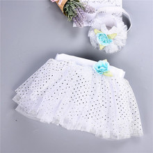 0-2Y Baby Infant Girls Skirts Floral Headband Toddler Ball Gown Sequin Princess TUTU Skirts Newborn Girls Clothes set Child A347 2024 - buy cheap