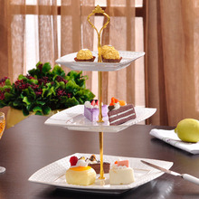 Party Decor 1 Sets 2 or 3 Tier Cake Tools Cake Plate Stand Handle Crown Fitting Metal Wedding Party 6 colors 2024 - buy cheap