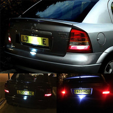 1 pces carro led número da placa de licença led lâmpada de sinal de luz plástico branco para opel astra g mk4 1998-2004 acessórios do automóvel 2024 - compre barato