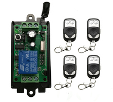 Radio controlador RF inalámbrico para puerta de garaje/ventana/lámpara, interruptor de Control remoto de empuje, transmisor + receptor, 1 CH, 1 CH, 9V, 12V, 24V 2024 - compra barato