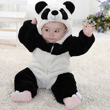 Baby Kid Toddler Newborn Boy Panda Animal Onesie Hooded Zipper Romper Jumpsuit Outfit Costume 0-3Y 2024 - buy cheap