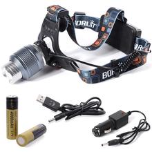 5000LM CREE XM-L T6 LED 3Mode HeadLight Headlamp Torch Rechargeable +Charger +USB Cable+2*4000mAh 18650 LD418 2024 - buy cheap