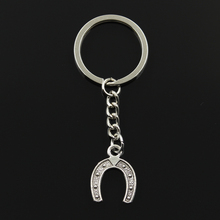 New Fashion Keychain 24x18mm Lucky Horseshoe Pendants DIY Men Jewelry Car Key Chain Ring Holder Souvenir For Gift 2024 - buy cheap