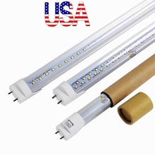Stock In US + bi pin 4ft led t8 tubes Light 18W 22W 28W Double Rows T8 Replace regular Tube AC 110-240V UL FCC 2024 - buy cheap