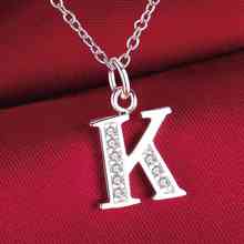 fashion letter K silver plated Necklace New Sale silver necklaces & pendants /KUXDIUNP JZJVDIOZ 2024 - buy cheap