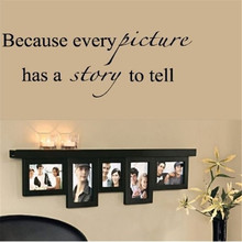 lovely warm quote wall stickers every picture has a story to tell decorative adesivo de parede 8093 removable vinyl wall sticker 2024 - buy cheap