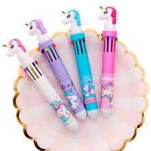 1 Pcs Cartoon Unicorn 10 Colors Ballpoint Pen Student Kawaii Stationery Gift School Signature Pen Escolar Office Supplies 2024 - buy cheap